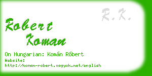 robert koman business card